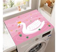 Hixingo Washer and Dryer Top Protector Mat, Non-Slip Quick Dry Diatomaceous Mat, 3D Swan Pattern Washing Machine Top Cover Protector for Home Kitchen Laundry Room (Style 3,40x60cm)