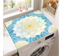 Hixingo Washer and Dryer Top Protector Mat, Non-Slip Quick Dry Diatomaceous Mat, Exotic Patterns Washing Machine Top Cover Protector for Home Kitchen Laundry Room (Pattern 3,50x50cm)