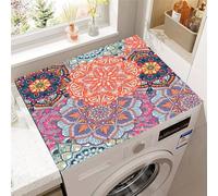 Hixingo Washer and Dryer Top Protector Mat, Non-Slip Quick Dry Diatomaceous Mat, Exotic Patterns Washing Machine Top Cover Protector for Home Kitchen Laundry Room (Pattern 10,60x60cm)