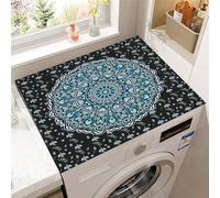 Hixingo Washer and Dryer Top Protector Mat, Non-Slip Quick Dry Diatomaceous Mat, Exotic Patterns Washing Machine Top Cover Protector for Home Kitchen Laundry Room (Pattern 4,50x50cm)