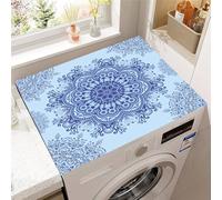 Hixingo Washer and Dryer Top Protector Mat, Non-Slip Quick Dry Diatomaceous Mat, Exotic Patterns Washing Machine Top Cover Protector for Home Kitchen Laundry Room (Pattern 12,50x50cm)