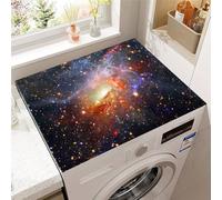 Hixingo Washer and Dryer Top Protector Mat, Non-Slip Quick Dry Diatomaceous Mat, Interstellar Pattern Washing Machine Top Cover Protector for Home Kitchen Laundry Room (Universe,50x50cm)