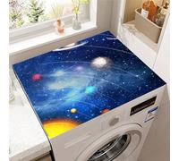 Hixingo Washer and Dryer Top Protector Mat, Non-Slip Quick Dry Diatomaceous Mat, Interstellar Pattern Washing Machine Top Cover Protector for Home Kitchen Laundry Room (Solar System,40x50cm)