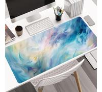 Hixingo Watercolor Large Mouse Mat, Gaming Mouse Pad, Mouse Pad, Mousepad with Stitched Edges, Non-Slip Rubber Base Mouse Pads for Office & Home (800 * 300 * 3mm,Watercolor 3)