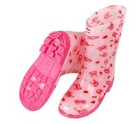 Hixingo Waterproof Lightweight Toddler Rain Boots, Toddler Wellies Kids Boys Girls,Cartoon Welly Boots for Little Kids Unisex Rubber Outdoors Rain Shoes (Bear,3)