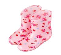 Hixingo Waterproof Lightweight Toddler Rain Boots, Toddler Wellies Kids Boys Girls,Cartoon Welly Boots for Little Kids Unisex Rubber Outdoors Rain Shoes (Bear,7.5)