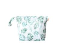 Hixingo Waterproof Wet Dry Bag, Green Leaf Pattern Reusable Nappy Wet Bag 20x28cm Cloth Diaper Wetbag with Zipper Nappy Wetbags Washable for Baby Items Wet Clothes (Tropical Plant,2 Pieces)
