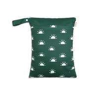 Hixingo Waterproof Wet Dry Bag, Reusable Nappy Wet Bag 1/2/4 Pack Cloth Diaper Wetbag with Zipper Nappy Wetbags Washable for Baby Items Wet Clothes Swimming Gym Yoga (Dark Green A,4 Pieces)