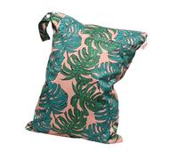 Hixingo Waterproof Wet Dry Bag, Reusable Nappy Wet Bag 1/2/4 Pack Cloth Diaper Wetbag with Zipper Nappy Wetbags Washable for Baby Items Wet Clothes Swimming Gym Yoga (Monstera Leaf B,1 Piece)