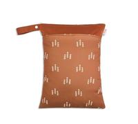 Hixingo Waterproof Wet Dry Bag, Reusable Nappy Wet Bag 1/2/4 Pack Cloth Diaper Wetbag with Zipper Nappy Wetbags Washable for Baby Items Wet Clothes Swimming Gym Yoga (Caramel Color A,4 Pieces)