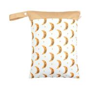 Hixingo Waterproof Wet Dry Bag, Reusable Nappy Wet Bag 1/2/4 Pack Cloth Diaper Wetbag with Zipper Nappy Wetbags Washable for Baby Items Wet Clothes Swimming Gym Yoga Pool (Crescent Moon,4 Pieces)