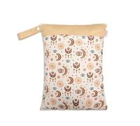 Hixingo Waterproof Wet Dry Bag, Reusable Nappy Wet Bag 1/2/4 Pack Cloth Diaper Wetbag with Zipper Nappy Wetbags Washable for Baby Items Wet Clothes Swimming Gym Yoga (Dreamcatcher A,2 Pieces)