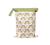 Hixingo Waterproof Wet Dry Bag, Reusable Nappy Wet Bag 1/2/4 Pack Cloth Diaper Wetbag with Zipper Nappy Wetbags Washable for Baby Items Wet Clothes Swimming Gym Yoga (Grass Green D,4 Pieces)