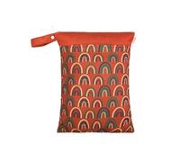 Hixingo Waterproof Wet Dry Bag, Reusable Nappy Wet Bag 1/2/4 Pack Cloth Diaper Wetbag with Zipper Nappy Wetbags Washable for Baby Items Wet Clothes Swimming Gym Yoga (Brick Red A,4 Pieces)