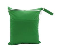 Hixingo Waterproof Wet Dry Bag, Reusable Nappy Wet Bag 30x36cm Cloth Diaper Wetbag with Zipper Nappy Wetbags Washable for Baby Items Wet Clothes Swimming Gym Yoga Pool (Grass Green,4 Pieces)