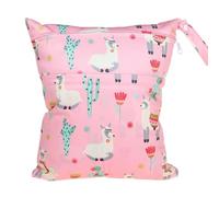 Hixingo Waterproof Wet Dry Bag, Reusable Nappy Wet Bag Cloth Diaper Wetbag with Zipper 30x36cm Nappy Wetbags Washable for Baby Items Wet Clothes Swimming Gym Yoga (Cactus A,4 Pieces)