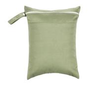 Hixingo Waterproof Wet Dry Bag, Reusable Nappy Wet Bag Cloth Diaper Wetbag with Zipper 30x40cm Nappy Wetbags Washable for Baby Items Wet Clothes Swimming Gym Yoga Pool (Green,2 Pieces)