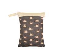 Hixingo Waterproof Wet Dry Bag,Sun Pattern Reusable Nappy Wet Bag 1/2/4 Pack Cloth Diaper Wetbag with Zipper Nappy Wetbags Washable for Baby Items Wet Clothes Swimming Gym (Khaki Color,4 Pieces)