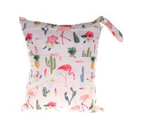 Hixingo Wet Bag 30x36cm Reusable Washable Nappy Stuff Sack, Portable Waterproof Wet Dry Organizer Bag Sack with Zipper Pockets, for Clothes, Swimming, Travel, Beach (Tropical Plants,3 Packs)