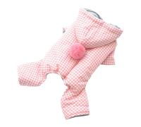 Hixingo Winter Warm Dog Jacket, Cozy Soft Dog Winter Coat with Legs, Windproof Snowy Snowsuit for Small Medium Large Pet Indoor & Outdoor Wear Clothes S-XXL (Pink plaid,S)