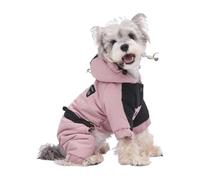 Hixingo Winter Warm Dog Jacket, Cozy Soft Dog Winter Coat with Legs, Windproof Snowy Snowsuit for Small Medium Large Pet Indoor & Outdoor Wear Clothes S-3XL (362 Pink,L)