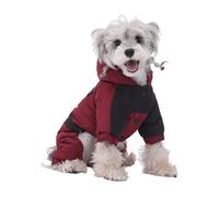 Hixingo Winter Warm Dog Jacket, Cozy Soft Dog Winter Coat with Legs, Windproof Snowy Snowsuit for Small Medium Large Pet Indoor & Outdoor Wear Clothes S-3XL (362 Red,M)