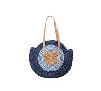 Hixingo Women Straw Bag, Summer Beach Large Hand-Woven Shoulder Bag Bohemian Straw Bag Purse Crossbody Bag Tote Bag Handbag for Gift Holiday Travel Shopping (Navy blue)