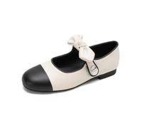 Hixingo Women's Ballet Flats Leather Ballet Pumps, Wide Width Round Toe Flat Shoes for Ladies, Non-Slip Soft Sole Work Office Shoes Lightweight Comfortable (V883 Beige,6.5)