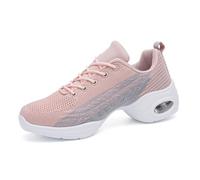Hixingo Womens Jazz Shoes Breathable Dance Trainers Shoes for Women, Dance Trainers Line Dancing Shoes Shock Absorption Wear-Resistant for Jazz, Street Jazz, Dance Training Pink