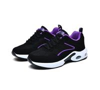 Hixingo Womens Jazz Shoes Breathable Dance Trainers Shoes for Women, Dance Trainers Line Dancing Shoes Shock Absorption Wear-Resistant for Jazz, Street Jazz, Dance Training 35-40 Black Purple