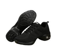 Hixingo Womens Jazz Shoes Dance Trainers Shoes for Women, Breathable Mesh Dance Trainers Line Dancing Shoes Shock Absorption Wear-Resistant for Jazz, Street Jazz, Dance Training