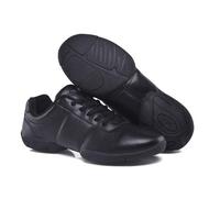 Hixingo Womens Jazz Shoes Dance Trainers Shoes for Women, Split Sole Dance Trainers Line Dancing Shoes Shock Absorption Wear-Resistant for Street Jazz,Dance Black