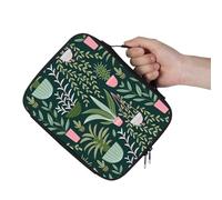 Hixingo Zipper Book Case, Fabric Book Case Bible Protective Cover Bible Cover with Handle for Women Men (Succulent 6.4x22cm)