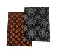 Hixixi 20 Sheets Halloween Wrapping Tissue Paper - 14 x 20 Inch Black and White Pumpkin, Cobweb and Bat Design for Gift Wrapping, Party Decorations and Craft Projects