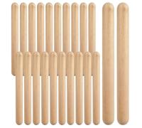 HIXNUG 12 Pairs Rhythm Sticks Music Percussion Sticks Musical Percussion Instrument Classical Hardwood Claves Percussion Lummi Sticks for Live Event(20x2cm)