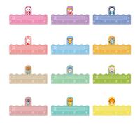 HIXNUG 12Pcs Kids Finger Pad Handwriting Tool with Animal Pattern Guided Reading Strips Dyslexia Book Mark for Kids