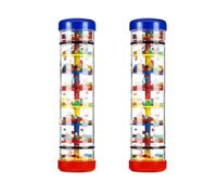 HIXNUG 2 Pieces Rainmaker Developmental Educational Sensory Toy Kids Rain Sticks Raindrop Sound Auditory Toddler Musical Instrument 20Cm