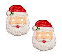 HIXNUG 2pcs Santa Claus Masks Old Man Full Face Mask Simulation Christmas Mask for Halloween Carnival Festival Birthday Christmas Fancy Dress Costumes