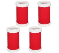 HIXNUG 4 Pieces Christmas Horse Leg Wraps Red Santa Claus Horsemanship Decoration Horse Costume Accessories Sport Equestrian Boots for Club Horse