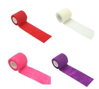 HIXNUG 4 Rolls 4 Color Tattoo Grip Cover Wrap Self Adhesive Bandage Elastic Tattoo Machine Grip Tube Wrap Tape, Width 5 Cm