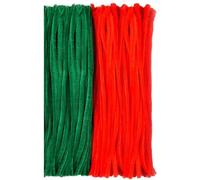 HIXNUG 400Pcs Christmas Pipe Cleaners Red Green Chenille Stems Arts and DIY Crafts Supplies Decoration for Children Adults