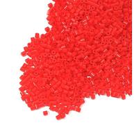 HIXNUG 500pcs Fuse Beads 5mm Iron Beads Non Toxic Magic Beads Set Decoration Toys Set Christmas Birthday Gifts for Girls & Boys (red)
