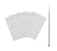 HIXNUG 51pcs Stainless Steel Nail Cuticle Pusher Tool 240 Grit Nail Pusher Self Sticker Sandpaper Trimming Manicure Accessories for Women Girls