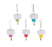 HIXNUG 5pcs Parrot Chew Toy Bird Teeth Grinding Chew Treats Toy with Bell for Budgies Cockatiel Parrots Parakeets