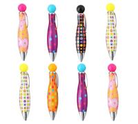 HIXNUG Bowling Ballpoint Pens Colorful Ballpoint Pens Cute Short Mini Big Fat Pens Bullet Head Cartoon Wide Grip Pens for School Office Random Color (8)