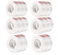 HIXNUG Clear Tape Each Volume 18mm x 30m Invisible Tape Small Sellotape Rolls Cellotape Sticky Tape Transparent Adhesive Strips for Office Gift Packing Labelling Home School (10)