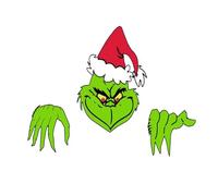 HIXNUG Green Monster Car Sticker Wiper Decal Sticker Christmas Green Ghost Elf Car Sticker Removable Windscreen Wiper Sticker (Color 11)