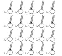 HIXNUG Pet Cage Spring Hooks Multifunctional Cage Door Spring Latch Metal Finger Spring Hook for Fixing Bunnies Birds Cages Hook Pet Cage Door (20)