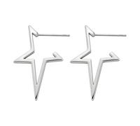 HIXNUG Silver Tone Spike Star Earrings Emo Earrings Star Christmas Punk Grunge Y2k Goth Earrings Christmas Jewelry