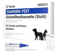 HIXO 2 x Giardia Quick Test for Dogs & Cats - Reliable Intestinal Parasite Test for Diarrhoea and Giardiosis - for Dogs & Cats